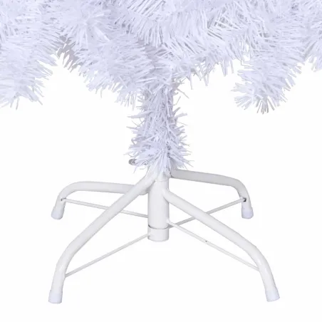 Arbre de Noël artificiel avec branches épaisses blanc 120cm PVC