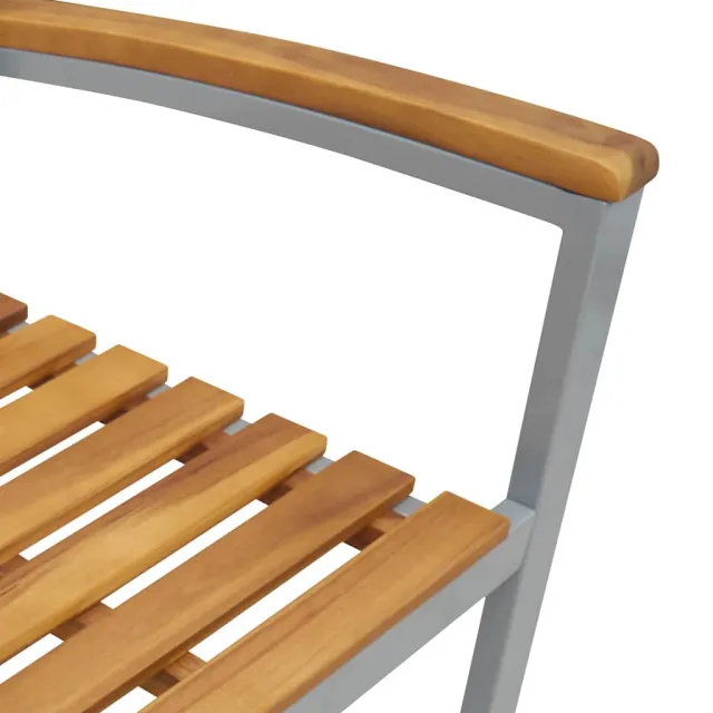 Ensemble de salle à manger pour jardin 9 pcs Gris