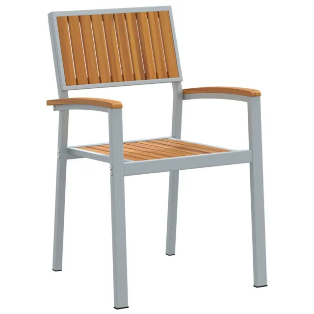 Ensemble de salle à manger pour jardin 9 pcs Gris