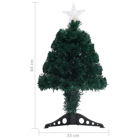 Arbre de Noël pré-éclairé avec support et LED 64 cm fibre optique