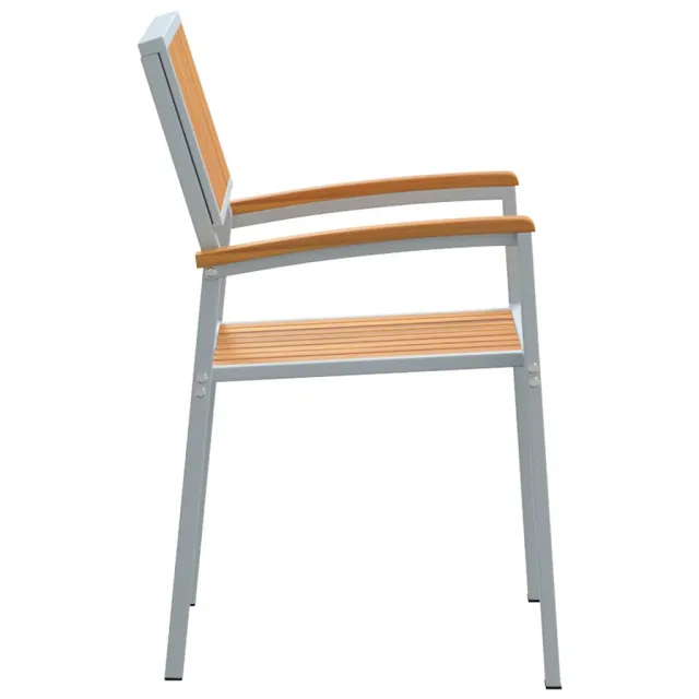 Chaise empilable 6 pcs Marron 56 x 57 x 87 cm