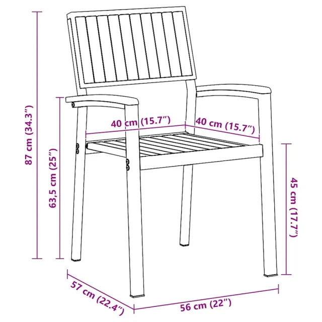 Ensemble de salle à manger pour jardin 5 pcs Noir