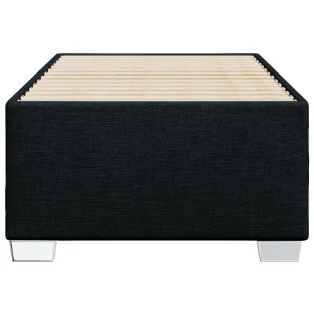 Cadre de lit sans matelas noir 80x200 cm tissu