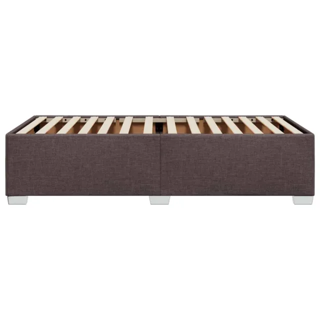Cadre de lit sans matelas marron foncé 80x200 cm tissu