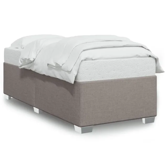 Cadre de lit sans matelas taupe 80x200 cm tissu