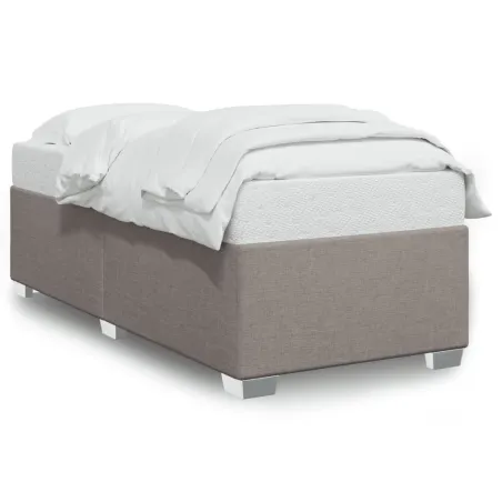 Cadre de lit sans matelas taupe 80x200 cm tissu