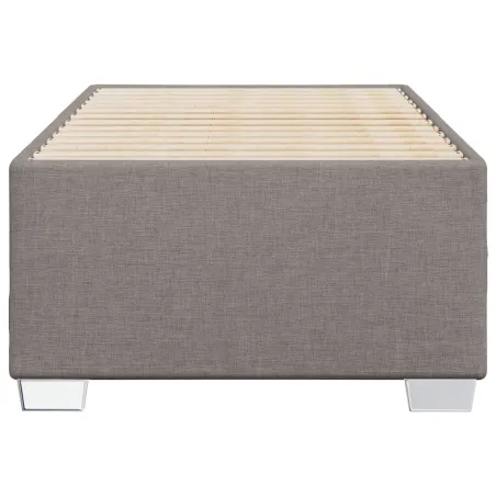 Cadre de lit sans matelas taupe 80x200 cm tissu