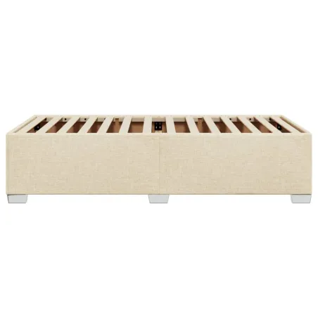 Cadre de lit sans matelas crème 80x200 cm tissu
