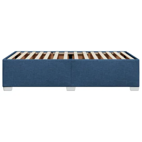 Cadre de lit sans matelas bleu 80x200 cm tissu
