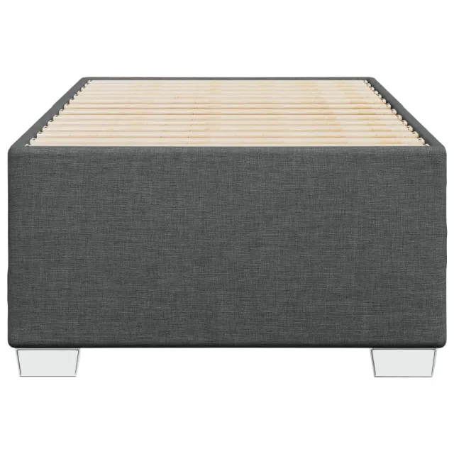 Cadre de lit sans matelas gris foncé 90x190 cm tissu