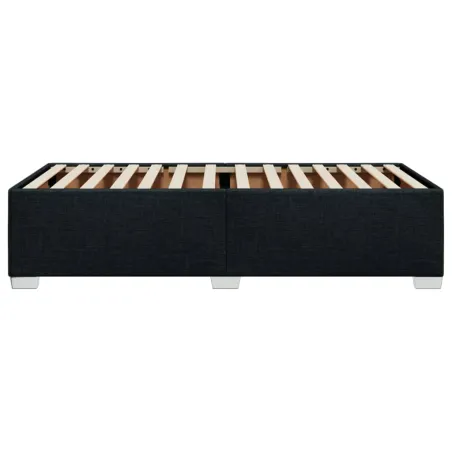 Cadre de lit sans matelas noir 90x190 cm tissu