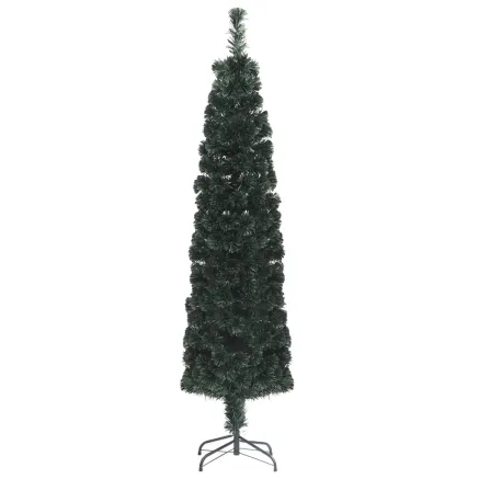 Arbre de Noël artificiel mince et support 150 cm fibre optique 2