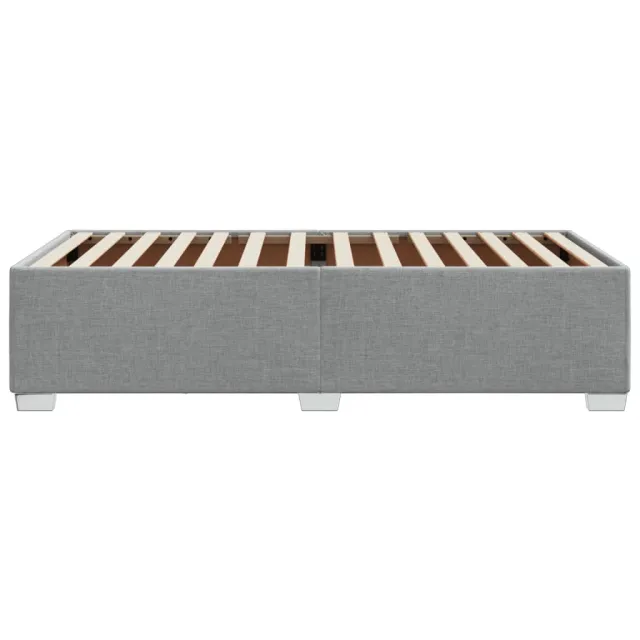 Cadre de lit sans matelas gris clair 90x200 cm tissu