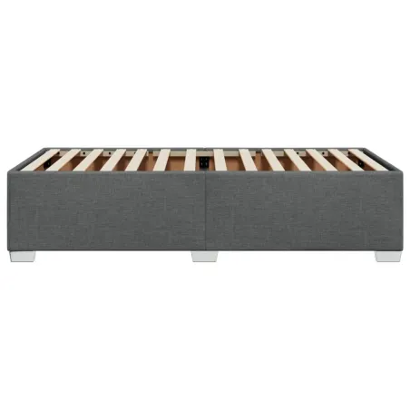 Cadre de lit sans matelas gris foncé 90x200 cm tissu