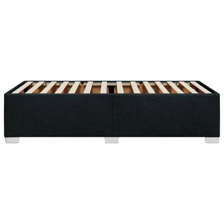 Cadre de lit sans matelas noir 90x200 cm tissu