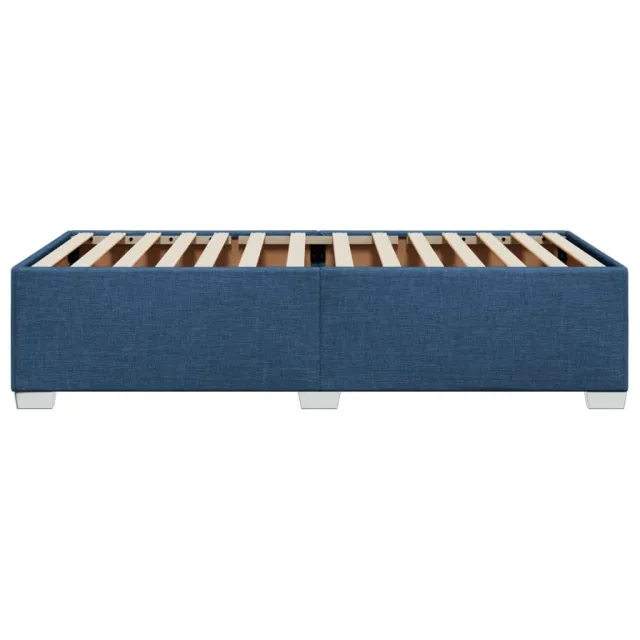 Cadre de lit sans matelas bleu 90x200 cm tissu