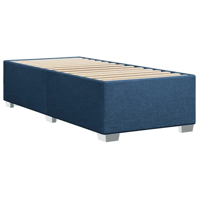 Cadre de lit sans matelas bleu 90x200 cm tissu