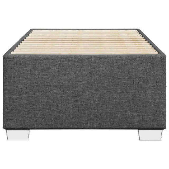 Cadre de lit sans matelas gris foncé 100x200 cm tissu
