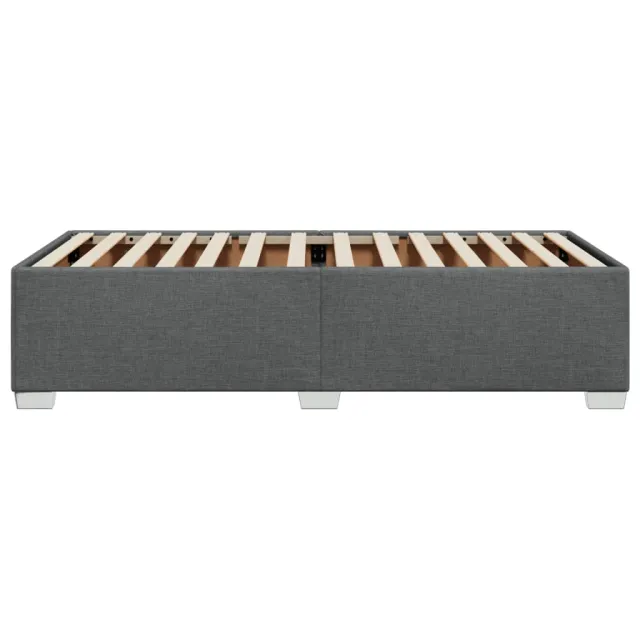 Cadre de lit sans matelas gris foncé 100x200 cm tissu