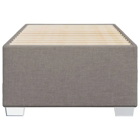 Cadre de lit sans matelas taupe 100x200 cm tissu