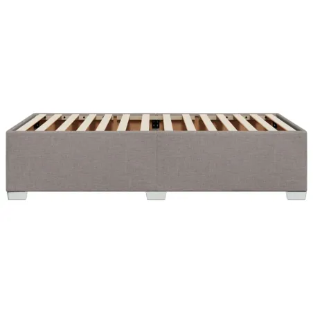 Cadre de lit sans matelas taupe 100x200 cm tissu