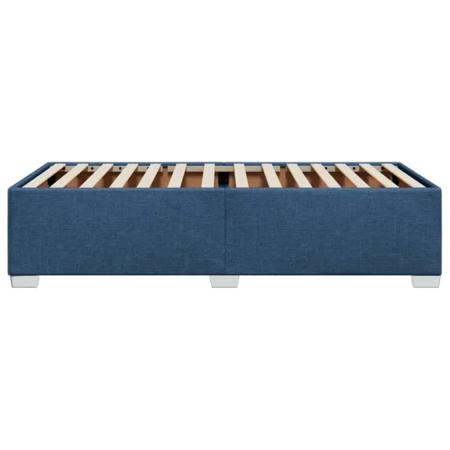 Cadre de lit sans matelas bleu 100x200 cm tissu