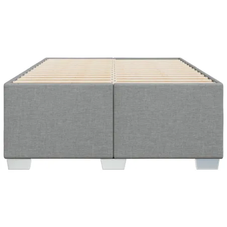 Cadre de lit sans matelas gris clair 120x190 cm tissu