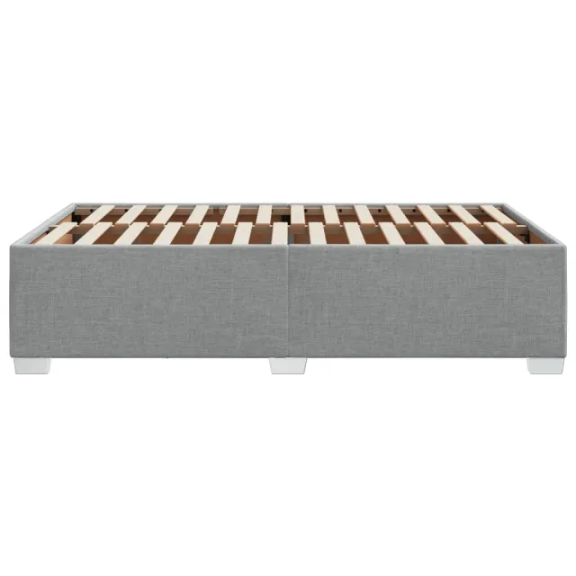 Cadre de lit sans matelas gris clair 120x190 cm tissu