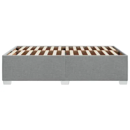 Cadre de lit sans matelas gris clair 120x190 cm tissu