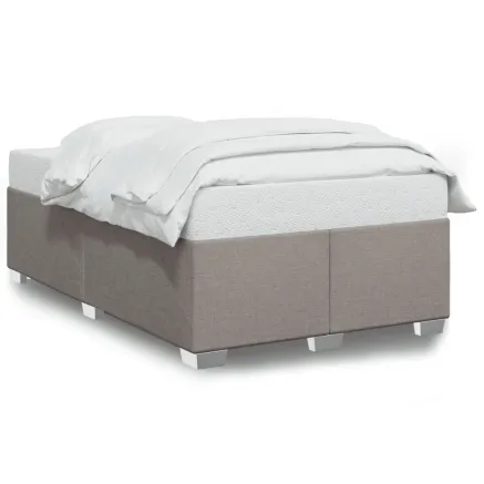 Cadre de lit sans matelas taupe 120x190 cm tissu 2