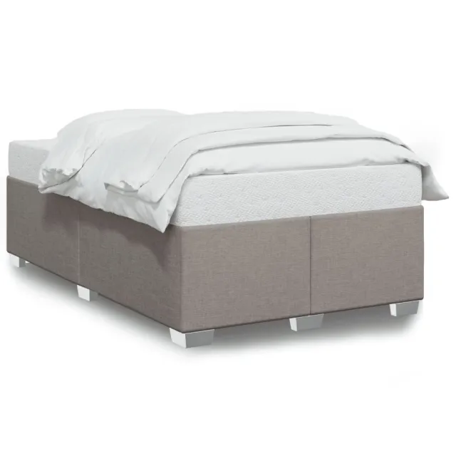 Cadre de lit sans matelas taupe 120x190 cm tissu