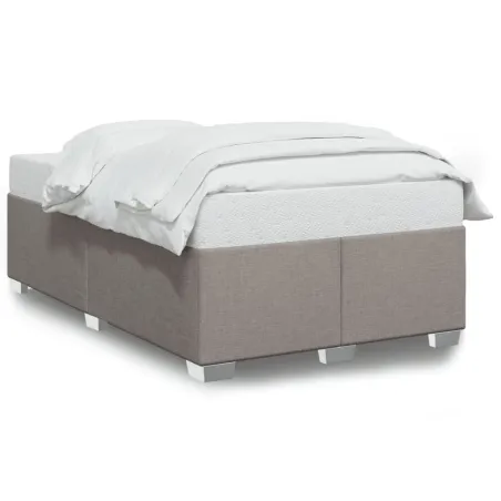 Cadre de lit sans matelas taupe 120x190 cm tissu