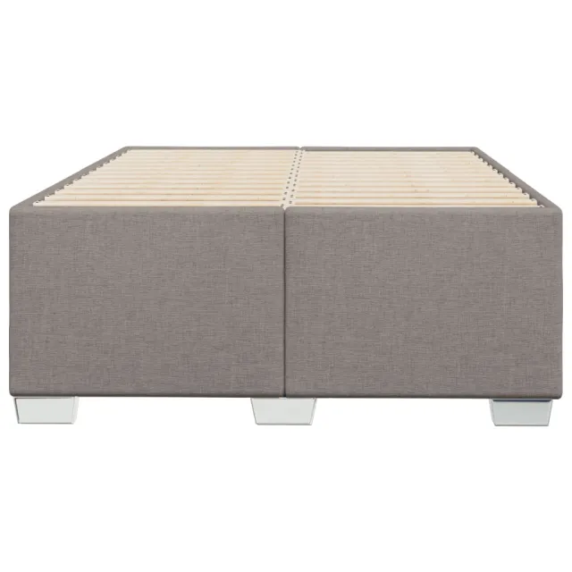 Cadre de lit sans matelas taupe 120x190 cm tissu