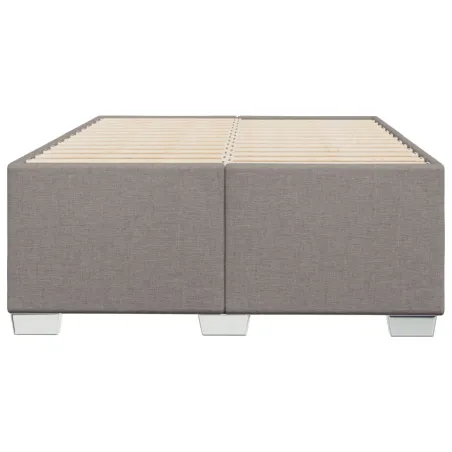 Cadre de lit sans matelas taupe 120x190 cm tissu