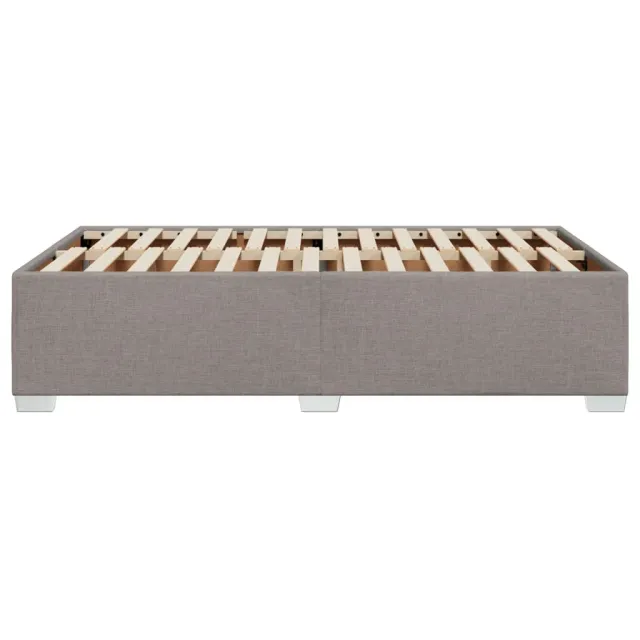 Cadre de lit sans matelas taupe 120x190 cm tissu