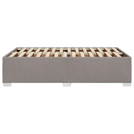 Cadre de lit sans matelas taupe 120x190 cm tissu