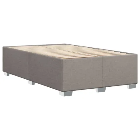 Cadre de lit sans matelas taupe 120x190 cm tissu