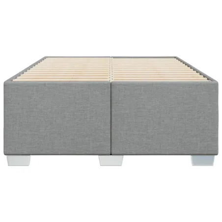 Cadre de lit sans matelas gris clair 120x200 cm tissu