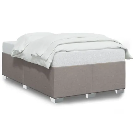Cadre de lit sans matelas taupe 120x200 cm tissu 2