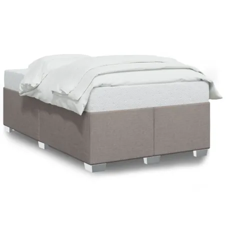 Cadre de lit sans matelas taupe 120x200 cm tissu