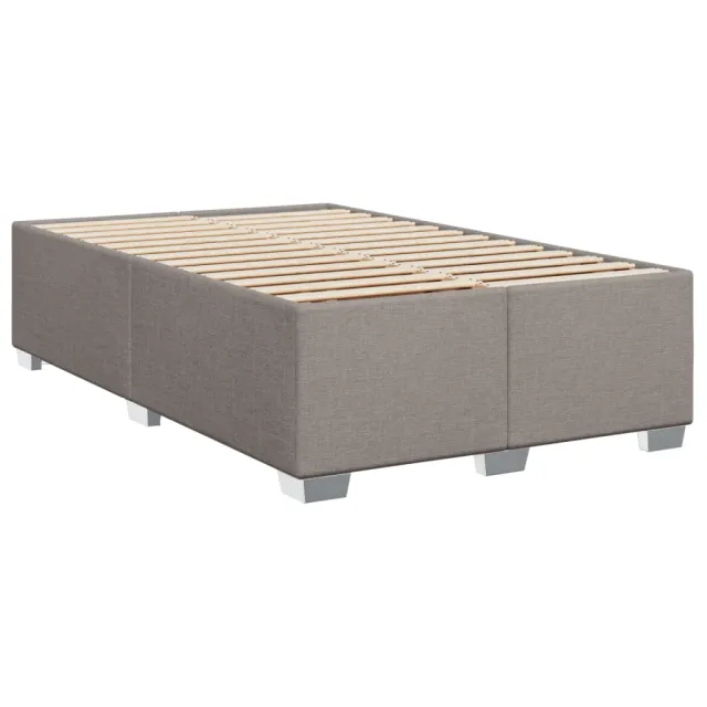 Cadre de lit sans matelas taupe 120x200 cm tissu