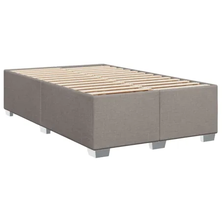 Cadre de lit sans matelas taupe 120x200 cm tissu