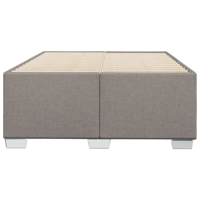 Cadre de lit sans matelas taupe 120x200 cm tissu