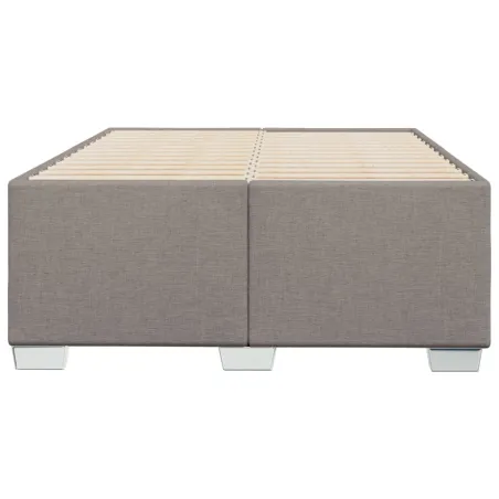 Cadre de lit sans matelas taupe 120x200 cm tissu