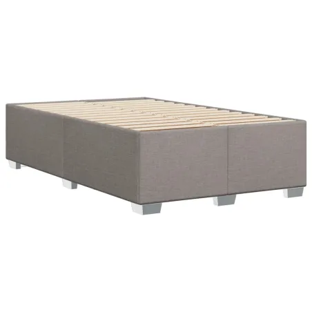 Cadre de lit sans matelas taupe 120x200 cm tissu