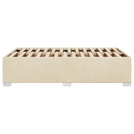 Cadre de lit sans matelas crème 120x200 cm tissu