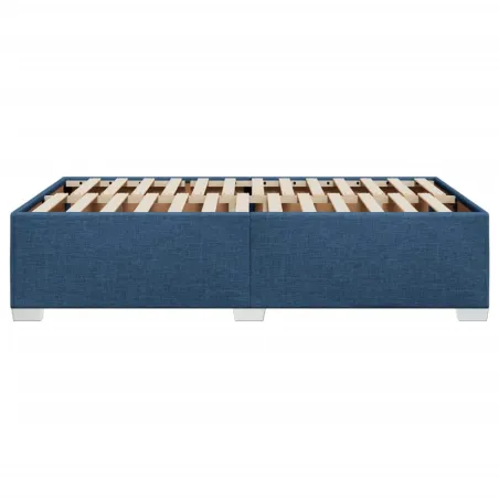 Cadre de lit sans matelas bleu 120x200 cm tissu