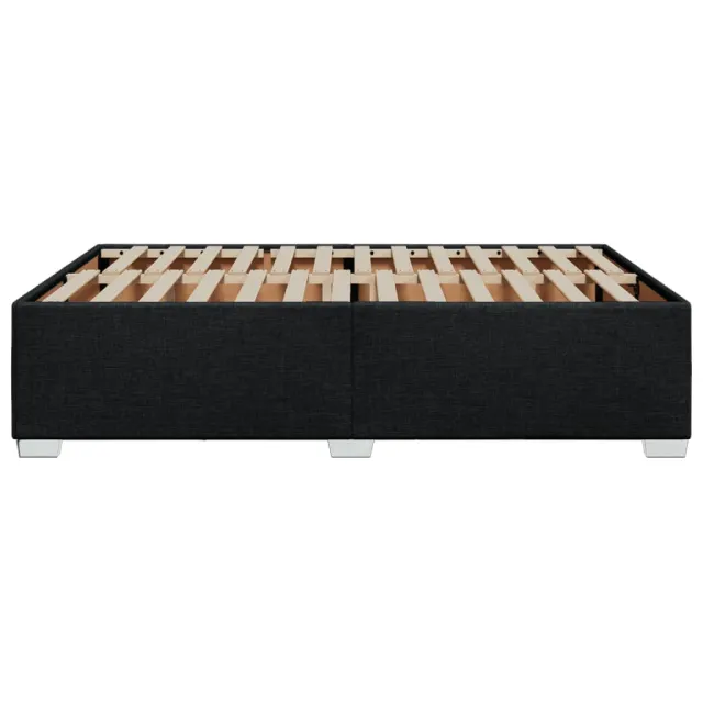 Cadre de lit sans matelas noir 140x190 cm tissu