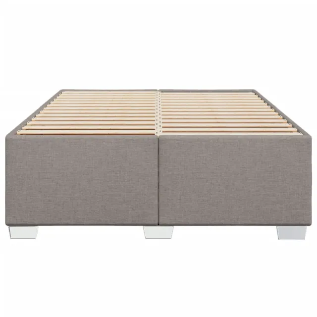 Cadre de lit sans matelas taupe 140x190 cm tissu
