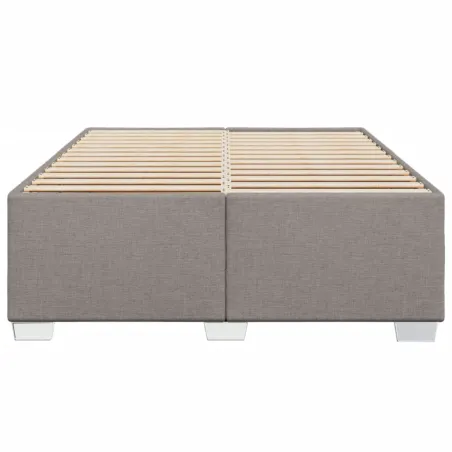 Cadre de lit sans matelas taupe 140x190 cm tissu
